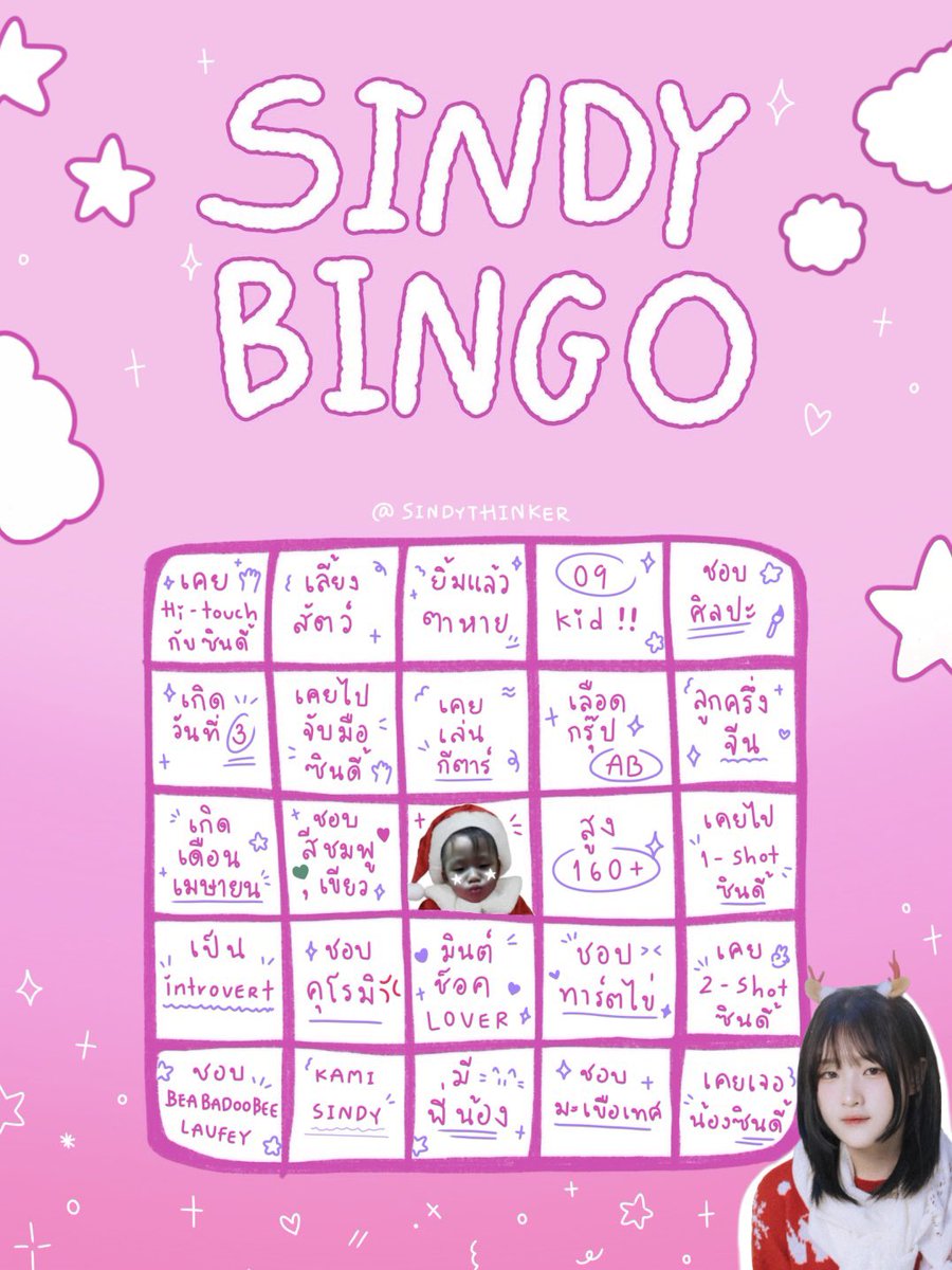 aprilthirdx's tweet photo. — #sindybingo ~ 🎀
(🌟) Hi hi ใกล้จะสิ้นปี 2023 แล้วววววว
ทาง sindythinker อยากชวนเชิญทุกท่าน
มาร่วมเล่นกิจกรรม sindybingo2023
มาร่วมสนุกด้วยกันเยอะๆนะคะ 𑁊^. .^𑁊
Have fun in 2024 naka ☆
#SindyBNK48 #sindythinker #BNK48 https://t.co/of5FnONs3D