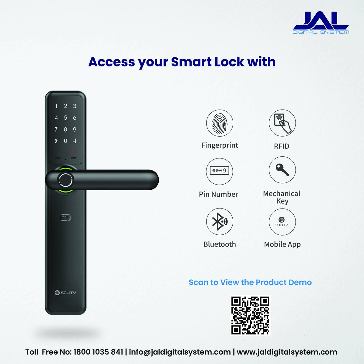 jal_electricals's tweet image. Toll Free No: 1800 103 5841
Email: info@digitalsystem.com
Website: jaldigitalsystem.com

#safety #digitallocks #NoMoreKeys #digitallock #jaldigitalsystem #smartlocks