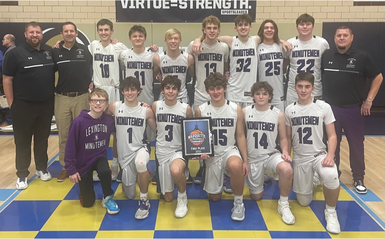 Lexington7AD's tweet photo. Congratulations to the Boys ๐ team on their tournament championship @ Marquette!
Congratulations to Griffin Hari & Ethan Storm on being named to the All Tournament team, and Ethan Storm being named tournament MVP!
#LexGoPurp https://t.co/Ggx6GoZRNZ