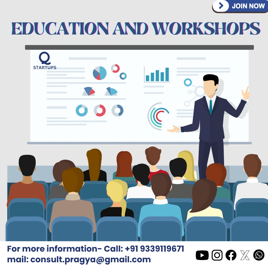 QStartupsIndia's tweet photo. 🚀 Unlock Your Entrepreneurial Potential with QStartups!

🌐 Our platform is your gateway to tomorrow's business leaders, offering incubation, mentoring, collaboration, and funding.

🌟 Dive into our diverse services, including enlightening Education and Workshops!✨

#QStartups https://t.co/LySedDnJrI