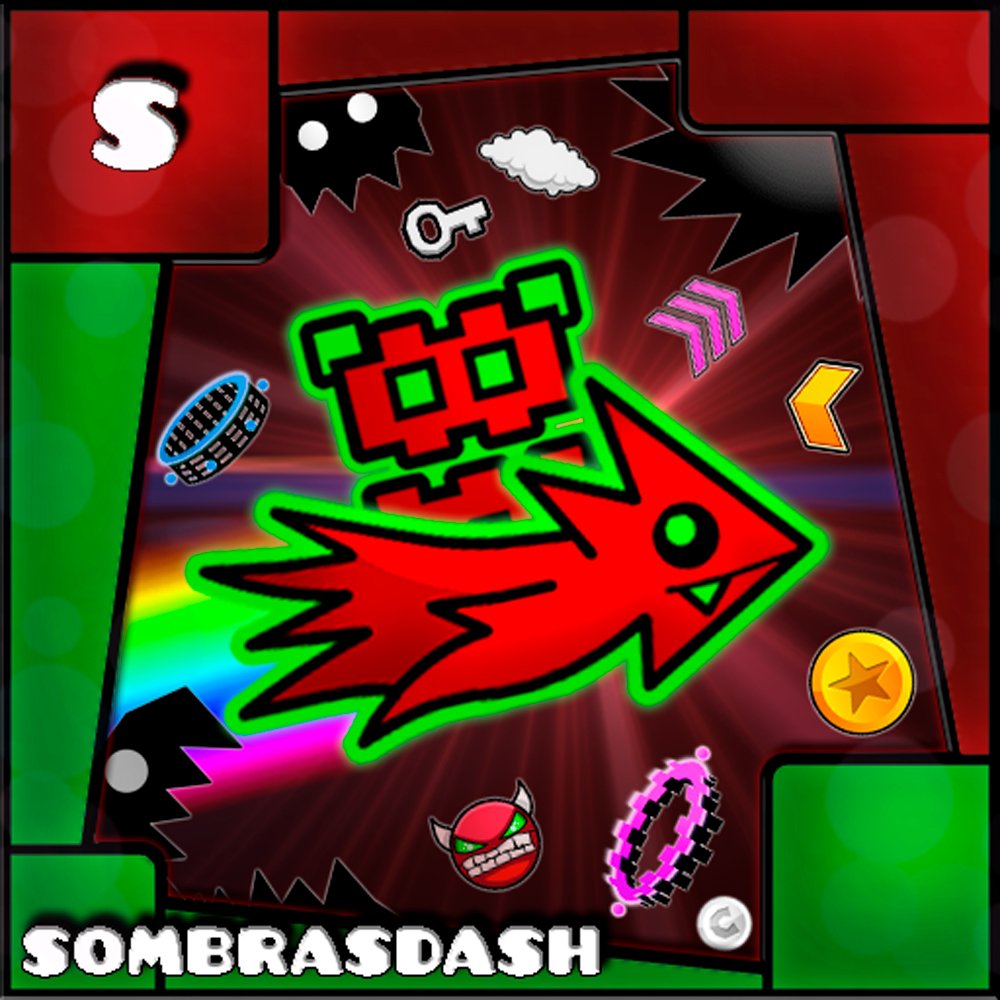 Sombrasdash's tweet photo. Nuevo logo con mis nuevos iconos de Geometry Dash 🙌 https://t.co/nsv2brdRYb