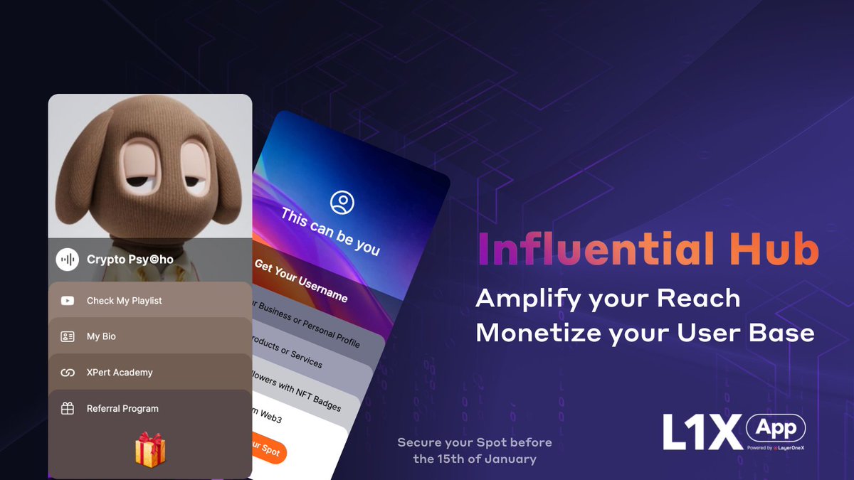 🔥 Is your favourite influencer handle still available?

👥 Tag those influencers and tell them to secure their handles for #Web3! hubs.la/Q02dRbSC0

Plus, join our MainNet Gleam for a chance to win 500K L1X + Username! 🎁 

➡️ hubs.la/Q02dRbGy0