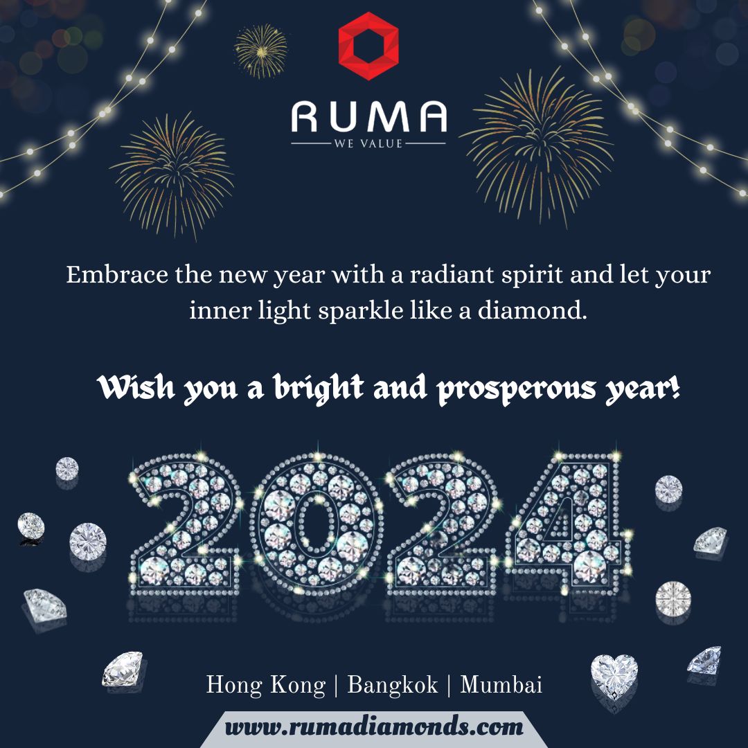 Ruma_Diamonds's tweet photo. Wishing you a joyous New Year ahead! May your journey be filled with happiness and may you shine bright like a diamond✨💎

#rumadiamonds #rumahkltd #rumathai #newyear #newyears2024 #diamondsupplier https://t.co/dzv4L9NkeT