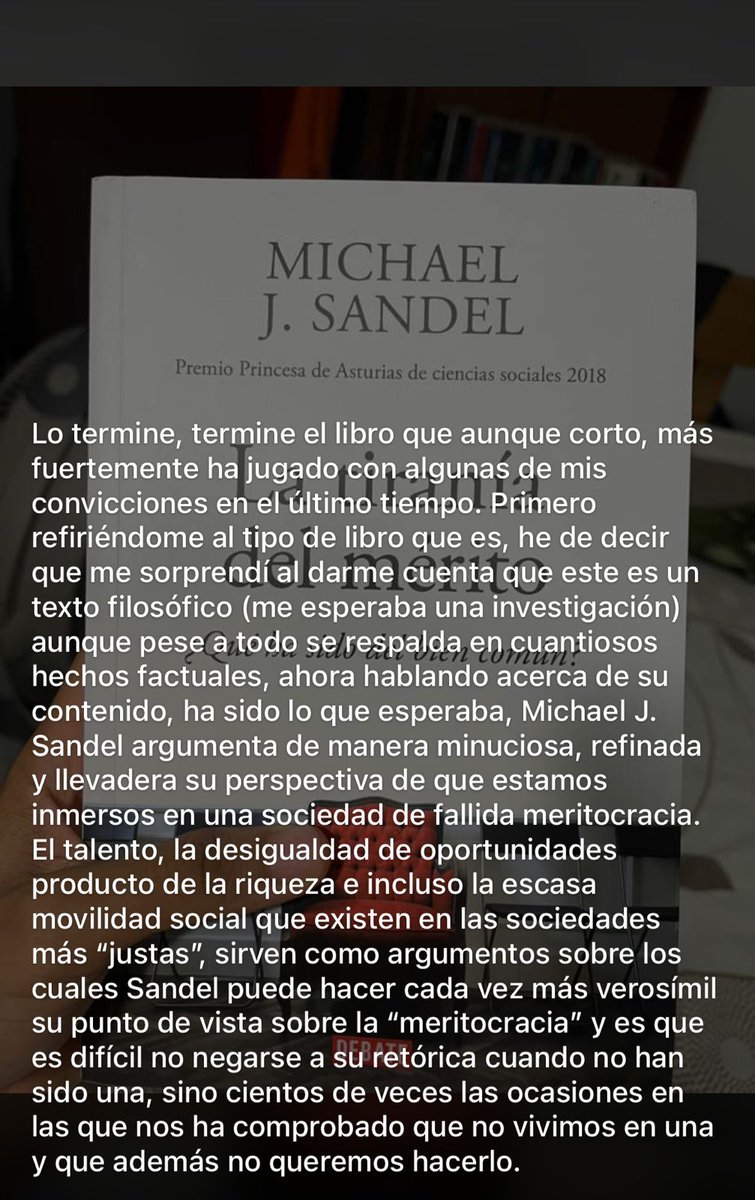 6o4cJ's tweet photo. La Tiranía del Mérito - Michael J. Sandel https://t.co/6j5Qvlu2Fy