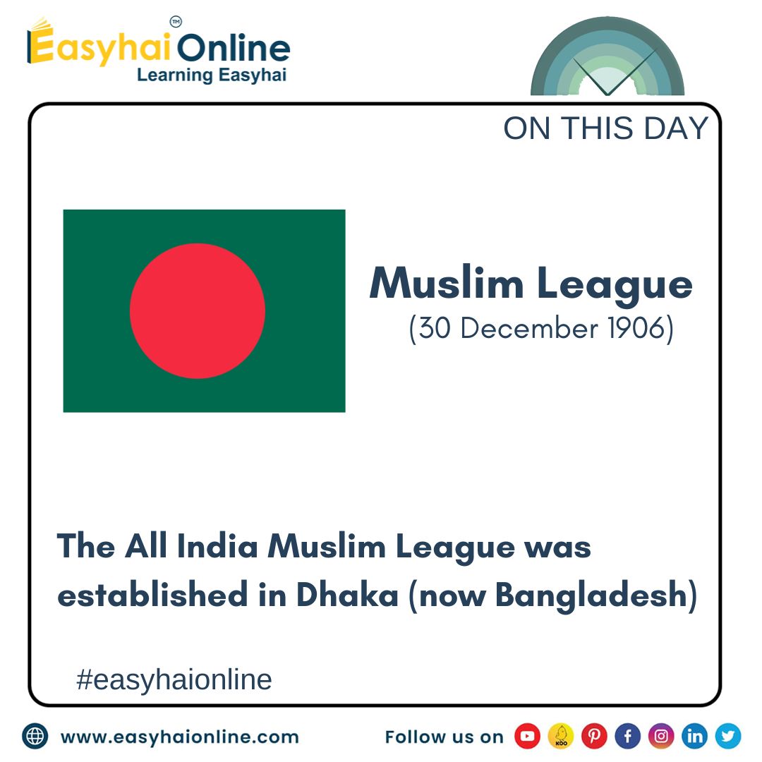 easyhaionline's tweet photo. On this day, the 30th of December, various fantastic events and tragic incidents took place in India.

#onthisday #easyhaionline #education #edu #upsc #india #bangladesh #muslimleague #neet #student #noida #december #newyear #eastindiaclub #westindies #army #freedom https://t.co/I6MLU1HG2e