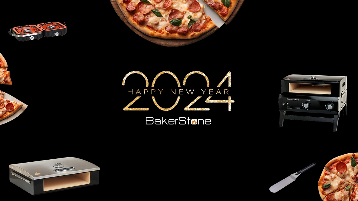 Welcome to 2024! Happy New Year!🥧🌈
#BakerStone
#HappyNewYear 
#pizza 
#camping 
#gardenkitchen