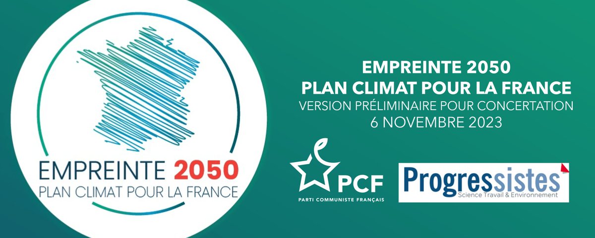 🟢L'alliance de l'écologie et du social c'est le contenu du plan empreinte 2050 proposé par le <a href="/PCF/">PCF</a> et la revue progressistes:
➡️<a href="/EmmanuelMacron/">Emmanuel Macron</a>, nous vous proposons de changer de Cap:
✅Services publics, securité emploi/formation, industrialisation.
⬇️⬇️
revue-progressistes.org/2023/11/07/pla…