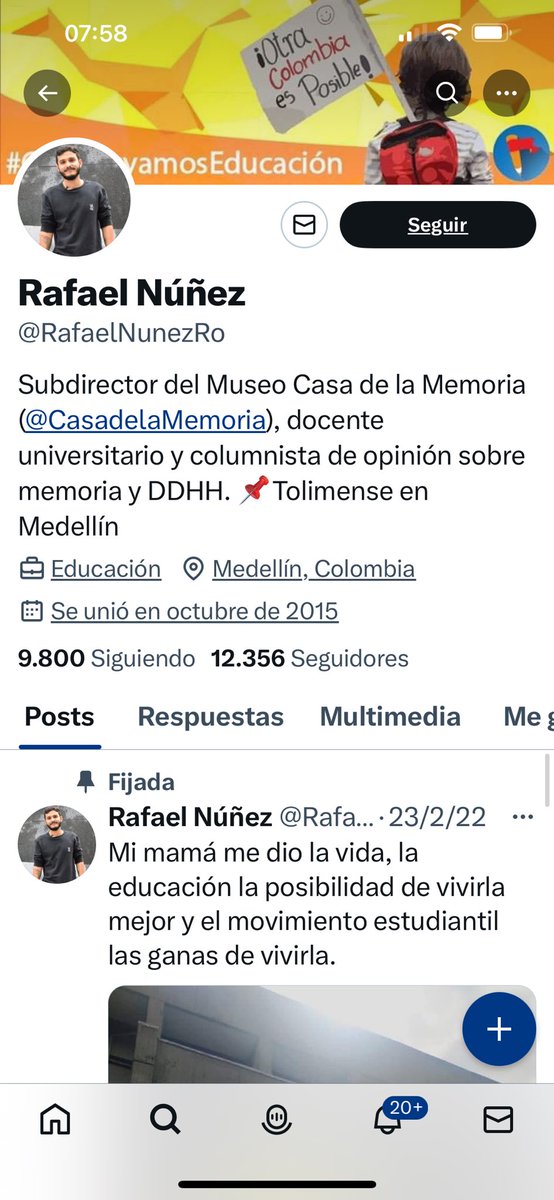 El berrinche de los colombianos está bueno porque hay mucha gente acá que no termina de entender que, mientras 6 de cada 10 chicos argentinos son pobres, le financiabamos el doctorado al subdirector de la casa de la memoria, docente universitario y columnista <a href="/RafaelNunezRo/">Rafael Núñez</a>.