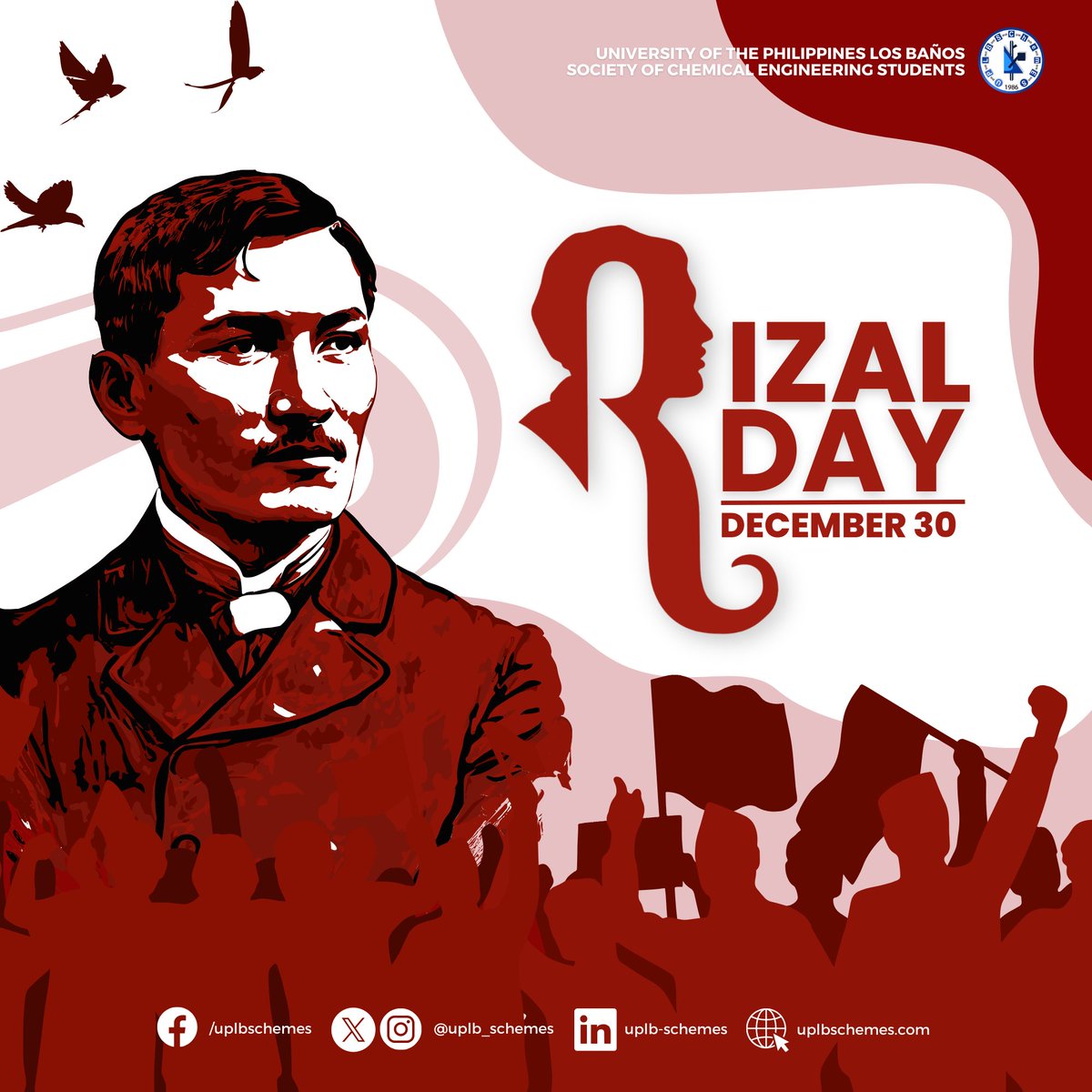 UPLB_SChemES's tweet photo. A bullet may silence a voice, yet it amplifies a nation's roar. 

On the anniversary of his execution, we remember Dr. Jose Rizal, a visionary who awakened national consciousness. His pen, dipped in truth, dared to expose injustice and ignite the flame of freedom. https://t.co/fjwgCDTGJA