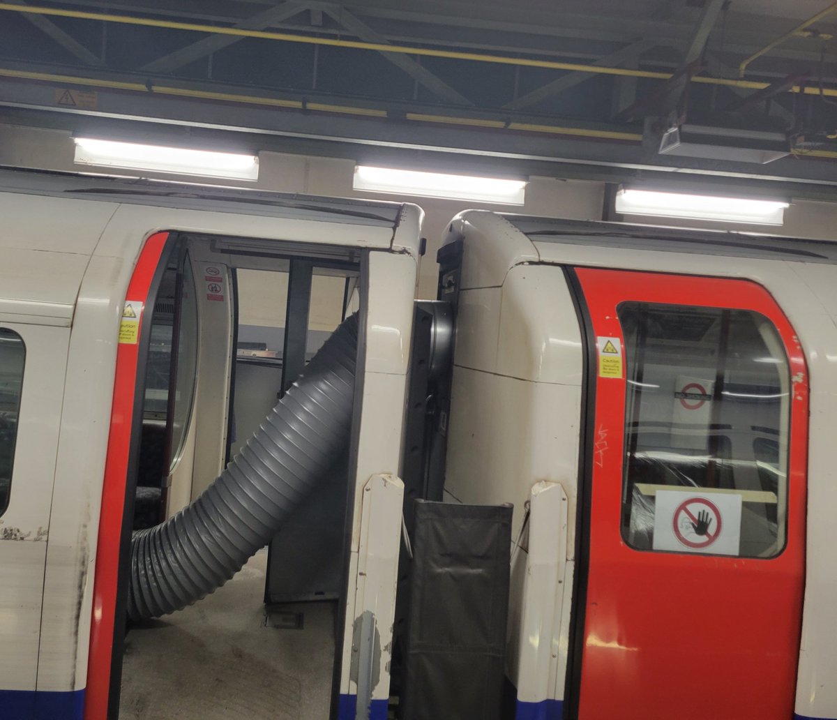 Vacuum packed #Tube train. 
#WhatYouDontSee #Maintenance #LondonUnderground #London #LondonLife #Transport #Train #Depot #TrainEngineers #UnsungHeros