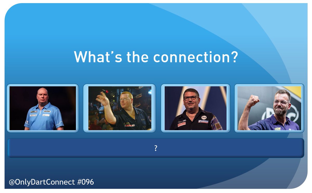 OnlyDartConnect's tweet photo. ONLY DARTCONNECT #096 - Connection

What is the connection between these four clues?

Quote with your answer!

(Question suggested by @wrestlejamia!) https://t.co/3ED2fBCG7F