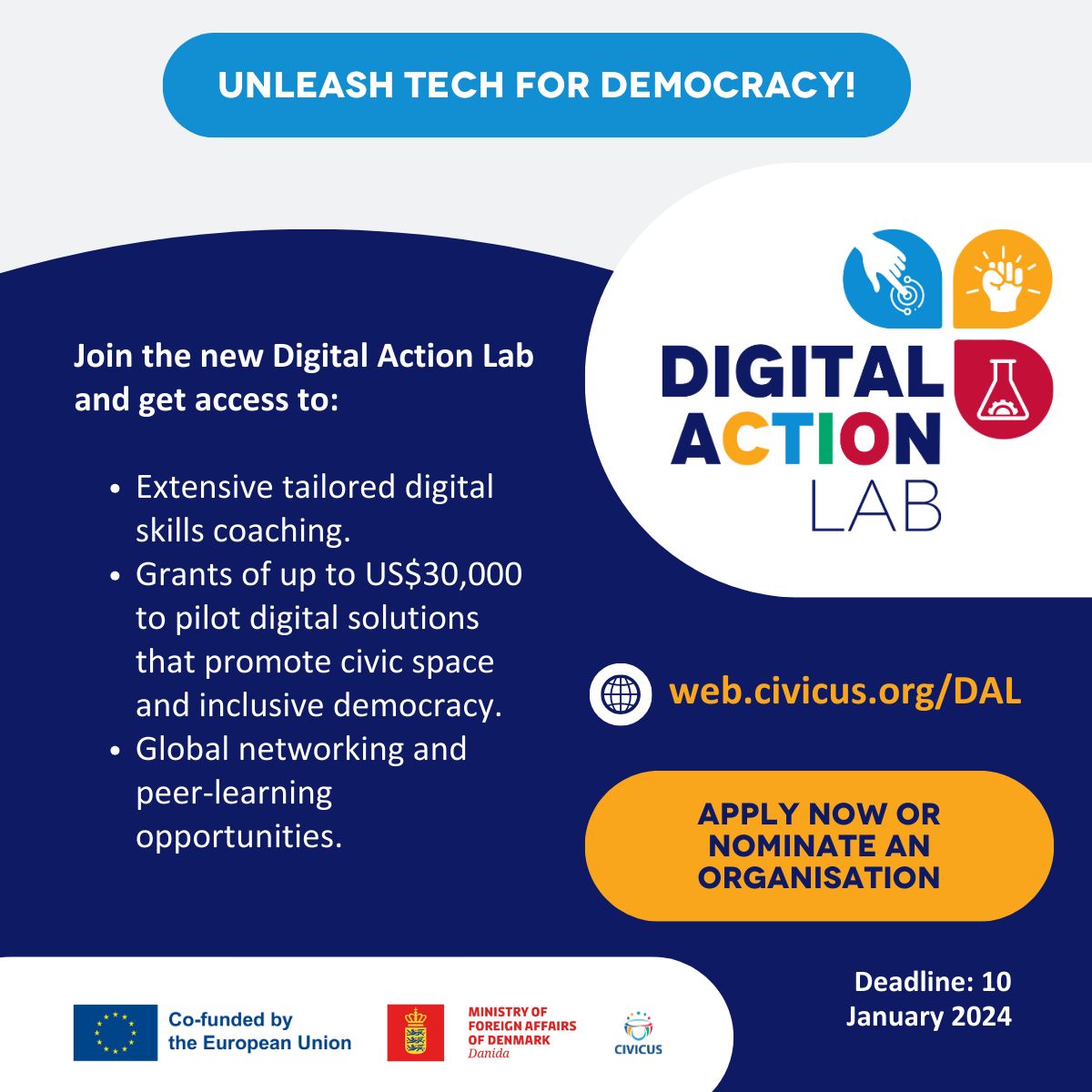 ASBELKEMBOI7's tweet photo. π Exciting News! π Join Digital Action Lab, empowering civil society for inclusive democracy through tech.
Apply or nominate by Jan 10, 2024.
Apply here https://t.co/DcyAgUrUhj
Shape the future! β #DigitalActionLab #TechForDemocracy #applynow https://t.co/0YSsInQ1wa