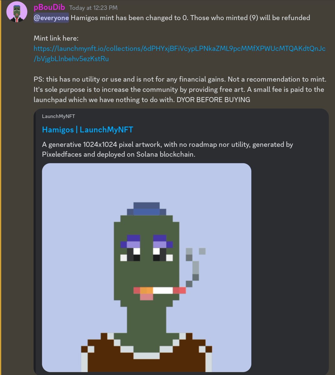 Ola Hamigos, please read below. Mint is now free.
No utility, simply free art for those who'd like to join us.
launchmynft.io/collections/6d…
<a href="/LaunchMyNFT/">LaunchMyNFT</a> #SolanaNFTs