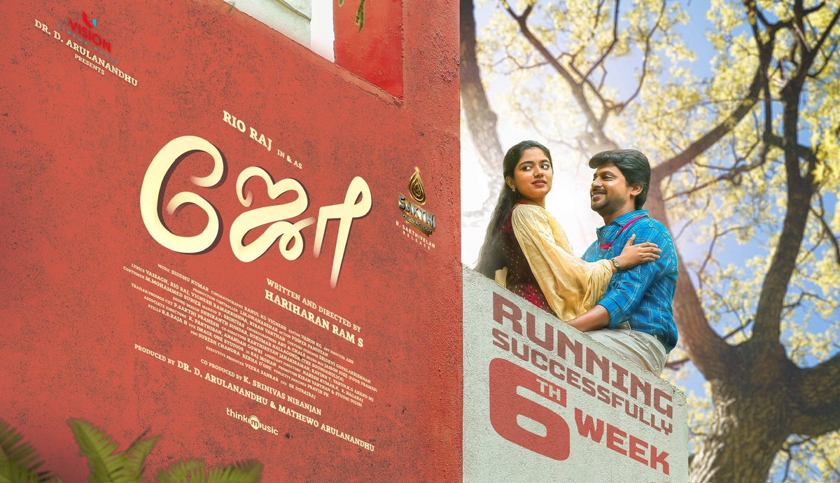 rio_raj's tweet photo. It's a Cloud Nine Moment for us on entering to the 6th week of "Joe". Huge Thanks for the Audience and Theatre Owners for the tremendous support all over for us. ❤️
@vchproduction @SakthiFilmFctry @sakthivelan_b
#JoeTheMovie #Joe #JoeRunningSuccessfully #Joe6thWeek https://t.co/SKgRy079KX