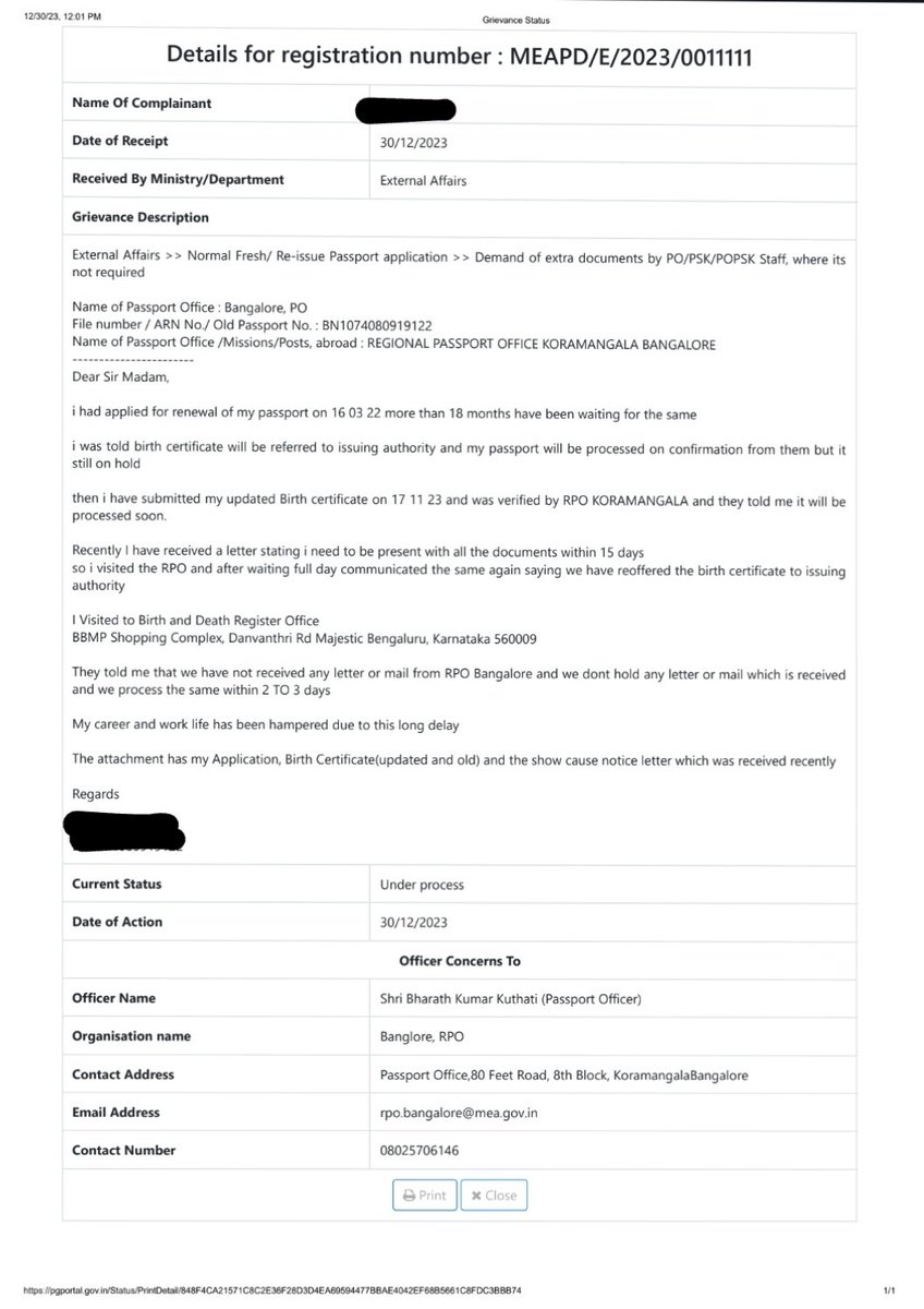 dnjsalecha's tweet photo. My passport is delayed for over 18 months now and the reason is delay tactics between officials and different government offices,Sometimes a delay can destroy one's career and life 
@passportsevamea   @MEAIndia  
 @DrSJaishankar   @narendramodi  
@TCS https://t.co/35zWEJPqGO