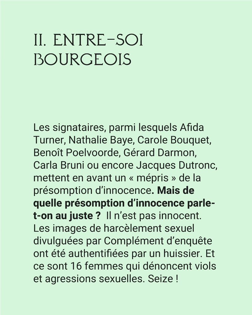 ozeeytb's tweet photo. Dans cet entre-soi bourgeois &amp; blanc, on ne fait que parler de présomption d’innocence. Pourtant, les images d’harcèlement sexuel sorties par @Cdenquete ont été authentifiées par un huissier. +16 femmes l’accusent. 16! Cet homme n’est pas innocent, arrêtez de fermer les yeux. https://t.co/18L08RWd8t