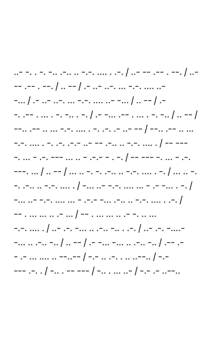 sisirist's tweet photo. .. -. / -.. . -. / --. .- ... ... . -. / ...- --- -. / .- -... . / ... .- -.. .- / -.-. .. - -.--

Conceptual Poetry

Morse Code

https://t.co/CdrC8f8A5A

#conceptart #conceptualpoetry #cryptoart #morsecode #schwebearbeit #textinstallation #sisirist #teia #tezos #NFT https://t.co/ElfE7pcNLb