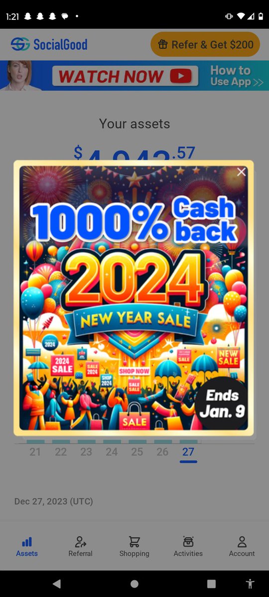 🎉 Unbelievable Offer Alert! Rewarding $1 for 1 point when playing games or doing activities
If you want to check it out here's $200 to get you started if you want it.... 

↘️ just click the link ↙️
referral.socialgood.inc/?id=TFHUMH

Just think if it gained one decimal place?!🤔💰💯🫵