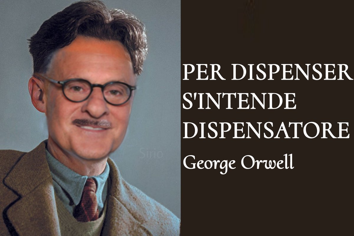 per dispenser s'intende dispensatore...
#GeorgeOrwell #Orwell #Mennuni #Rampelli