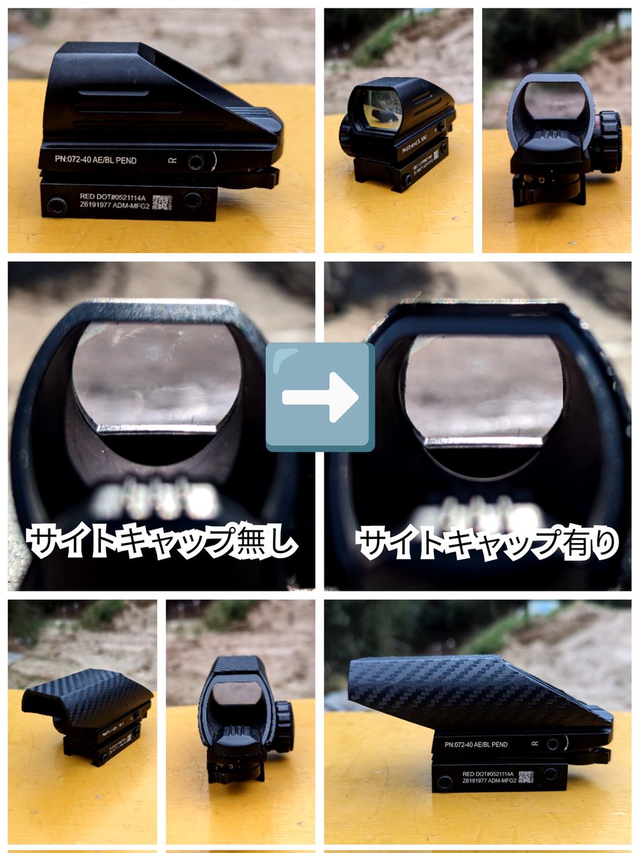 O2_official_FUK's tweet photo. サイドキャップ作成してみた🫡

これがある無いだけでサイトの見え方が変わります😉

一瞬が勝負を決めるサバゲーは視界はクリアなのは必須だと思います😆 https://t.co/SyAv9KmbfQ