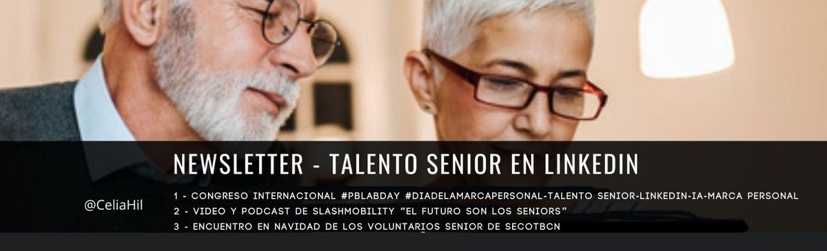 CeliaHil's tweet photo. Echa un vistazo al último artículo de mi #newsletter en #LinkedIn:
1. Vídeo del Congreso de #MarcaPersonal #PBLabDay'23
2. Vídeo "El futuro son los #séniors" de #Slashmobility
3. Encuentro en #Navidad 🎄de #séniors voluntarios #SECOT #Bcn
👉https://t.co/sb5FJVylW1
#RRHH https://t.co/pOQxuyGqBe