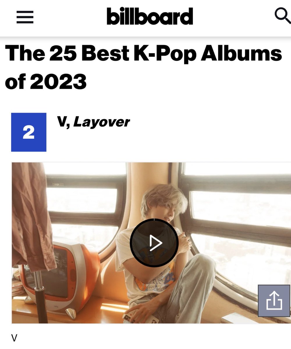 2nd best K-pop album of 2023 🫡
Grateful I got to work on this one, see you all in 2024!

P.S. I have gotten some booking requests to come play in Seoul next year, so I might come over. If you know of any cozy venues I should play, send a dm! 📥

#V_Layover #v_blue #HAPPYVDAY