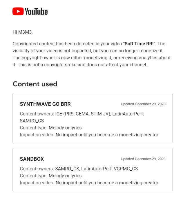 M3M3_TV_'s tweet photo. So I tried @PlayStreamBeats for the first time on stream on got copy righted. @HarrisHeller I'm not sure if this is suppose to be right. i thought it it was suppose to be copy right free. let me know if i am wrong.
#streambeats https://t.co/KhBtTjsnU1
