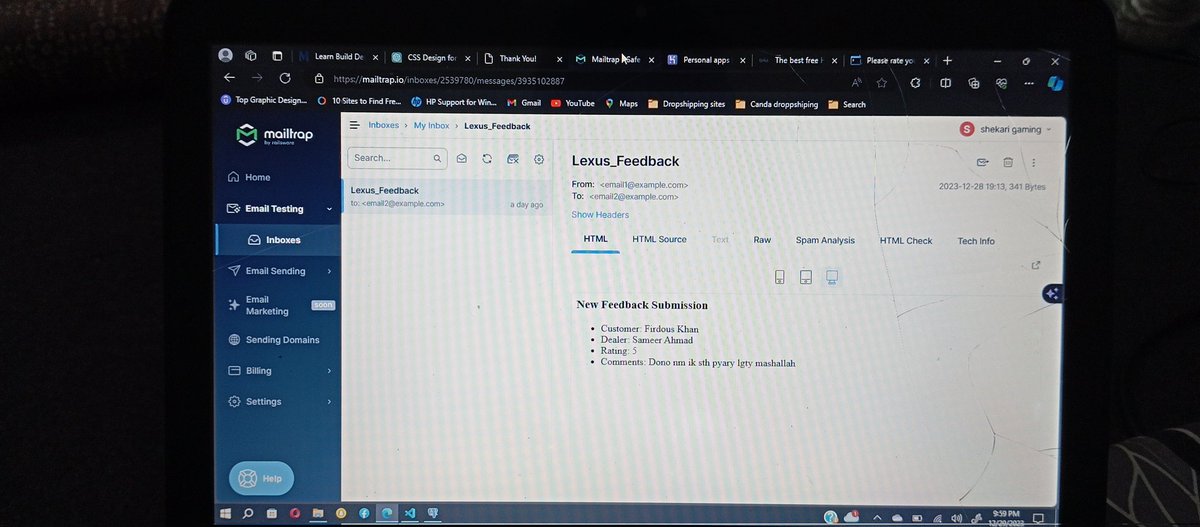 ahm4970's tweet image. "Thrilled to unveil my latest project – a dynamic Feedback Website powered by Python Flask, PostgreSQL, and Trapmail integration! 🚀💻 .Ready for a feedback revolution! #PythonFlask #PostgreSQL #TrapmailIntegration #WebDevInnovation #FeedbackRevolution #CodeHarmony #TechInnovator
