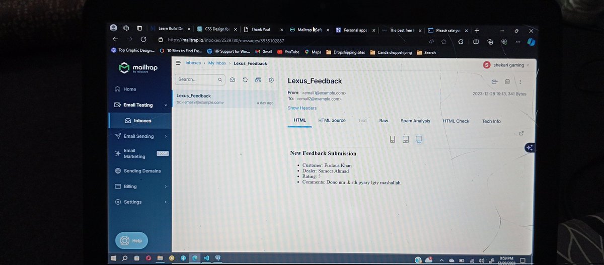 'Thrilled to unveil my latest project – a dynamic Feedback Website powered by Python Flask, PostgreSQL, and Trapmail integration! 🚀💻 .Ready for a feedback revolution! #PythonFlask #PostgreSQL #TrapmailIntegration #WebDevInnovation #FeedbackRevolution #CodeHarmony #TechInnovator