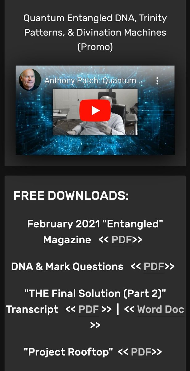 Yohmini2's tweet photo. @DDobrik @davidicke MARK OF THE BEAST DNA TECHNOLOGY, QUANTUM COMPUTERS AND THE JABS
#AnthonyPatch ( @anthonypatch3 , https://t.co/3kPxkolXj8 ,  https://t.co/QQCiVfIKmp   ) &amp; #PaulMcGuire

Watch complete fragment
👇
https://t.co/wiOZKkaBEa https://t.co/FlKqeJvwnk
