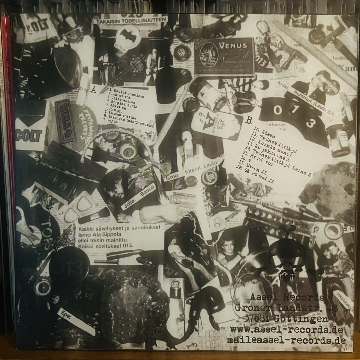 013 - Takaisin Todellisuuteen Lp Assel Records Repress 2005 on black Vinyl Early Punk Band from Pukkila, Finland. Founded in 1979. Original releases from Propaganda 1983. Killed by Death Punkrock! #vinylcollection #showyourvinyl #punkrock #punk #finlandpunk