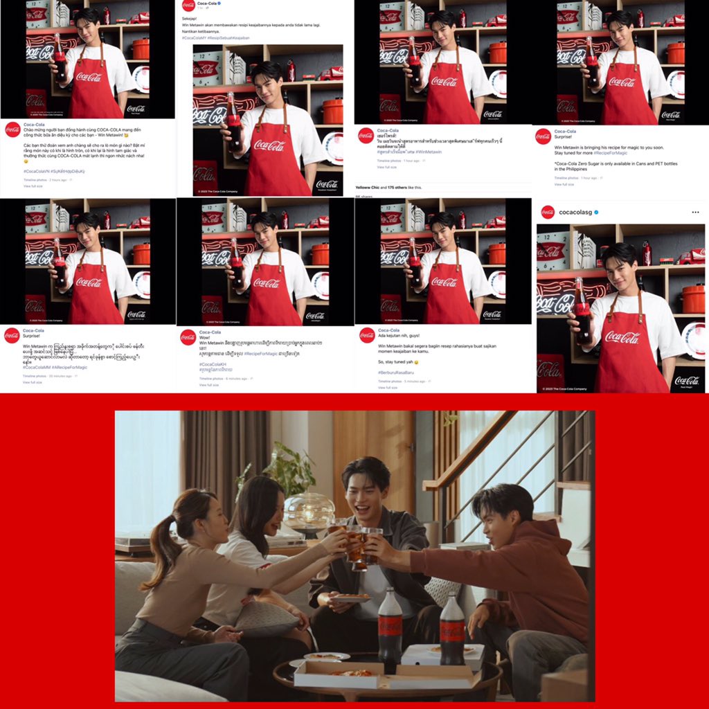 _fairy301_'s tweet image. RECAP: 
Win Metawin became the first Asian Brand Ambassador of @CocaCola and brought the Opas siblings to the #RecipeForMagic campaign ❤️

WIN IS THE BEST
#RecapWithWin2023
#winmetawin @winmetawin
#WINxCocacola
