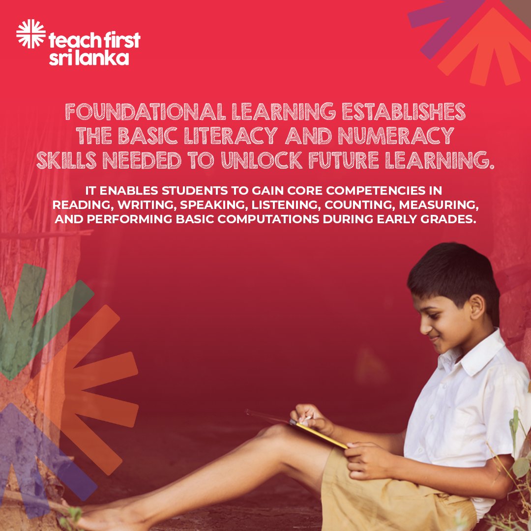TeachFirstSL's tweet photo. Teach First Sri Lanka is committed to foundational learning, ensuring every child grasps the basics to unlock their full potential and give them the skills to thrive in the world of tomorrow.

Join us in laying the foundation for a brighter future.
🌐: https://t.co/mekUaEwFVV https://t.co/WRdgf57n6d