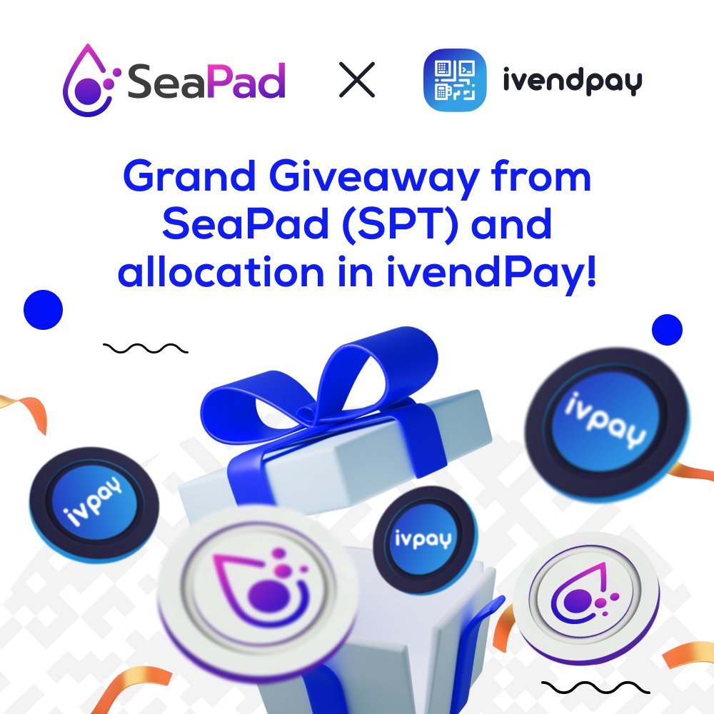 🚀 Join our Exclusive Giveaway with @SeaPad_defi ! Win 25,000 $SPT tokens & $5000 USDT allocation in $IVPAY! #SeaPad #ivendPay #Giveaway #crypto 🏆 Top referrers & random winners get prizes! 📅 1-month duration! ✅ Follow, RT & Comment ✅ Participate: gleam.io/J7ZgP/-grand-g…