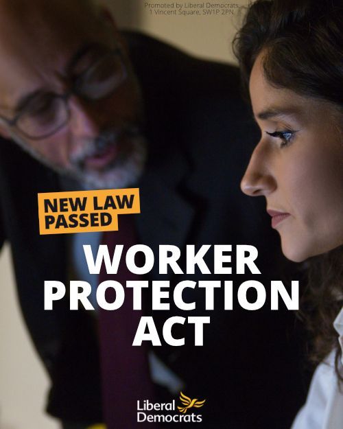 In October, <a href="/Wera_Hobhouse/">Wera Hobhouse MP 🔶 🇺🇦</a> passed a new law to protect people from workplace harassment.

Find out more 🔽
libdems.org.uk/news/article/w…