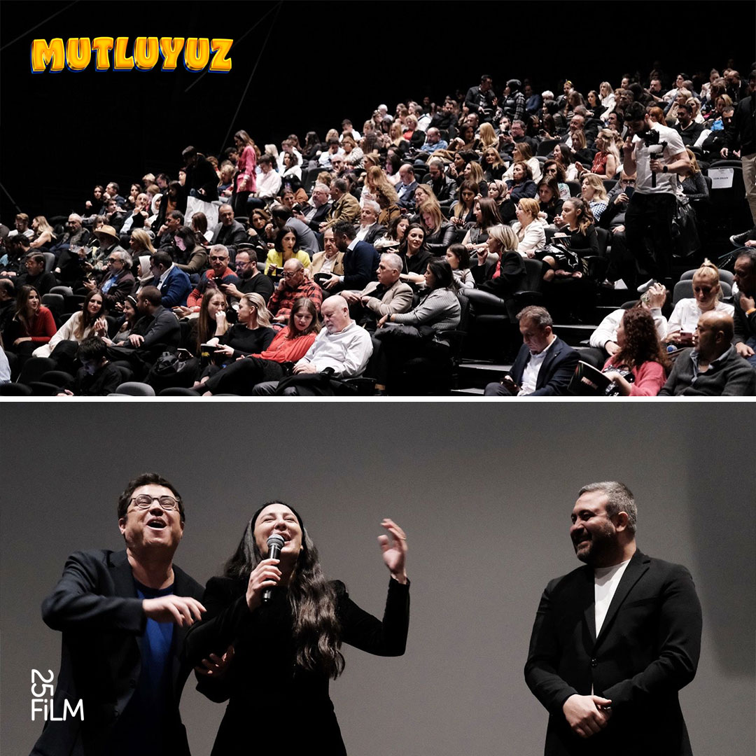 İzmir gösterimimizdeki yoğun ilgi için herkese teşekkürler 🥳 #Mutluyuz şimdi sinemalarda! 🤩 @25FilmTR @ibrahimbuyukak @yasemoz88