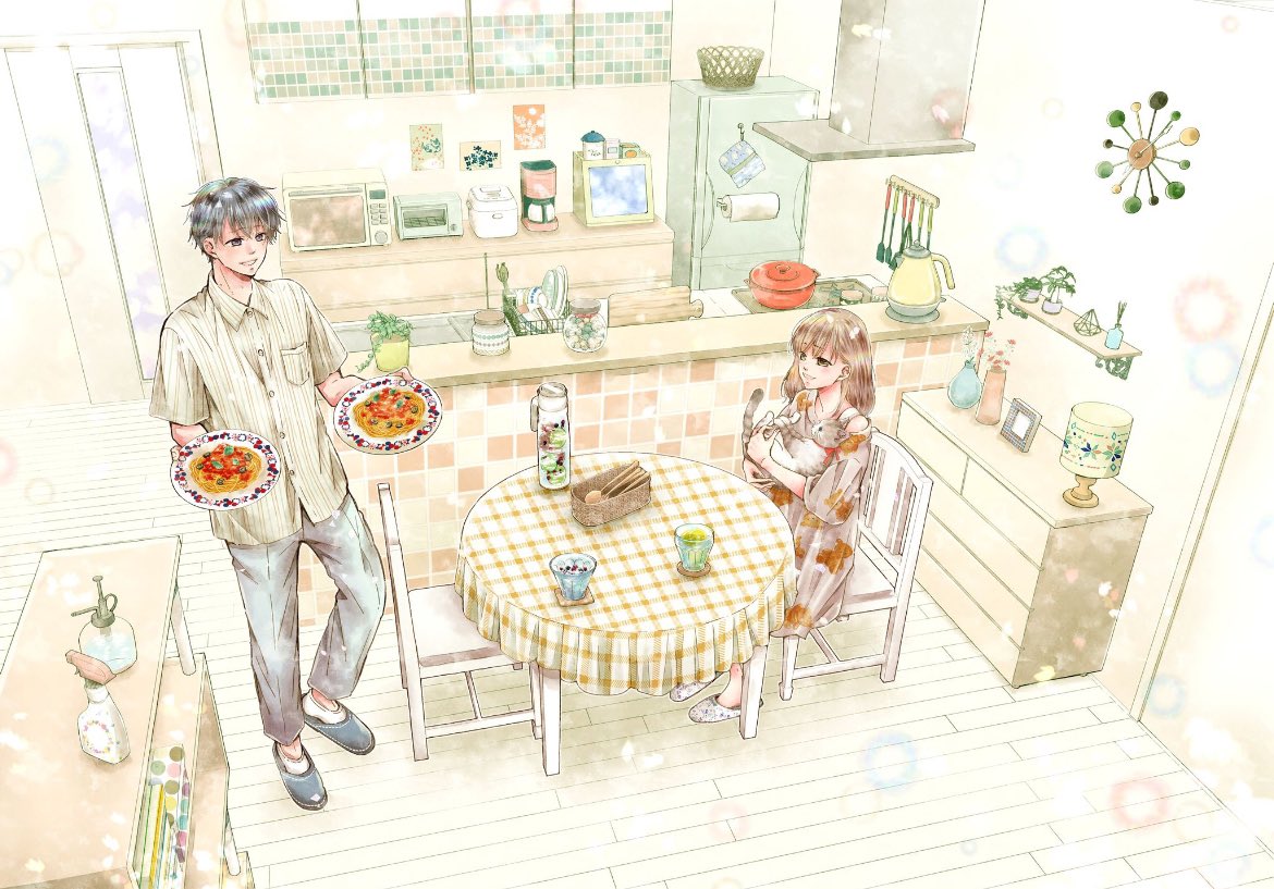 「ロゴ無しイラストはこちらです 両方描いててとっても楽しかった。 雑誌の表紙イラス」|夕希実久🍅🐈🍅のイラスト