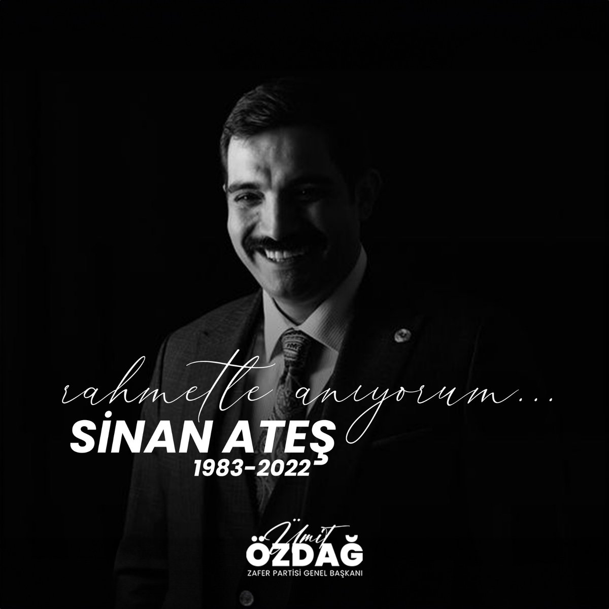 umitozdag's tweet photo. Sinan Ateş cinayetinde tetiği çeken bir torbacı olsa da silahı tutan ve Sinan Ateş'i hedef alan siyasi bir eldir. Bu cinayet aydınlatılmadığı sürece Türkiye'de hiçbir Türk vatandaşı kendini güvende hissedemez.
Katledilişinin yıl dönümünde #SinanAteş'e Allah'tan rahmet diliyorum. https://t.co/hkVVqQKlMZ