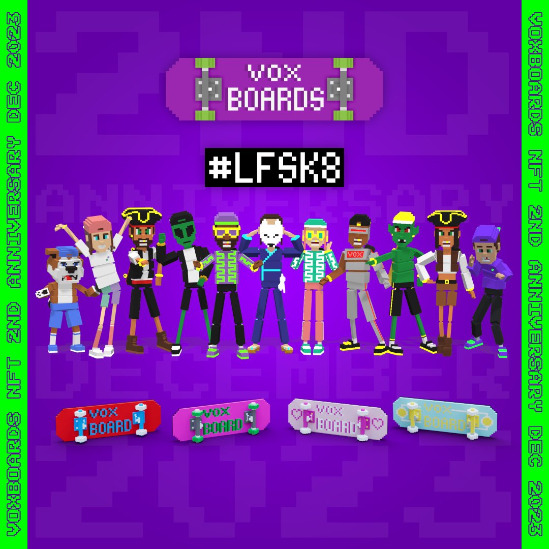 2 years ago the first 3D models were minted! Here's a special giveaway:

🎂Mint this exclusive artwork (FREE mint - low gas on Polygon) - For 24h Starting now: opensea.io/collection/vox…

🎂You will receive 1 of the 4 OG VoxBoards

🏆4 Lucky holders will get very special prizes 👀