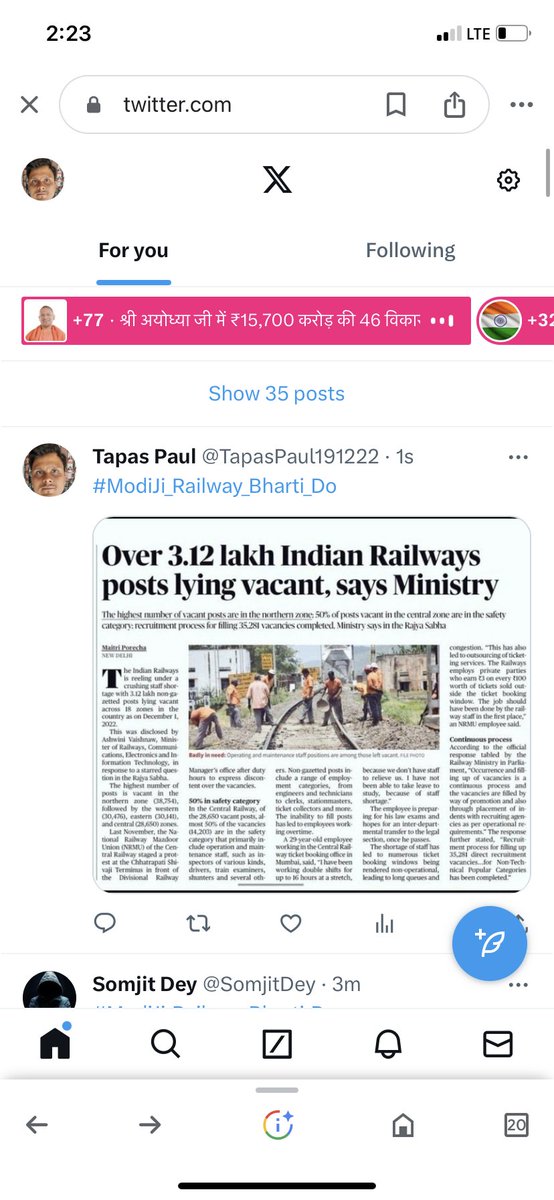 After 2018 alp tech no vacancy
Level 1 no vacancy
#ModiJi_Railway_Bharti_Do