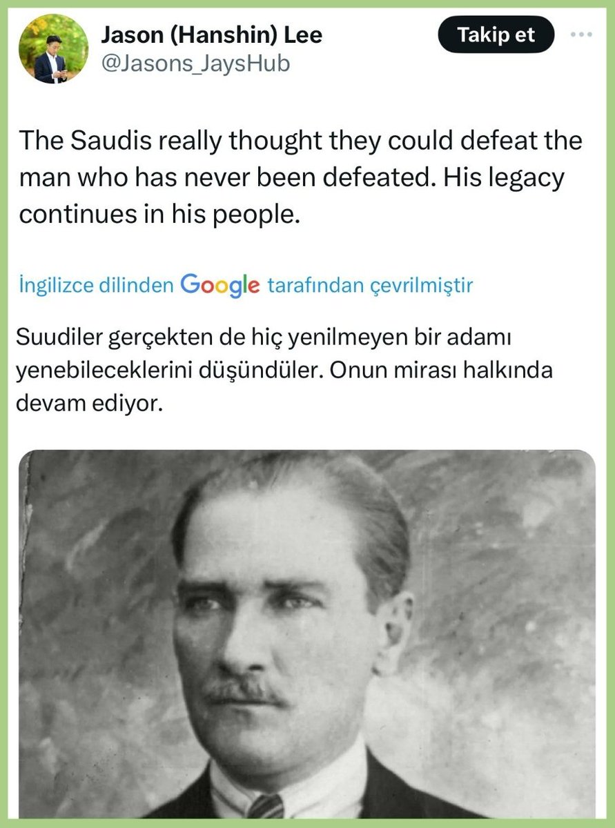 muhendisyenn's tweet photo. Güney Koreli spor gazetecisi Hanshin Lee'nin paylaşımımı 

"Suudiler, hiç yenilmeyen bir adamı yenebileceklerini zannettiler. Onun mirası halkında devam ediyor.” https://t.co/dsXKl8Ll6T