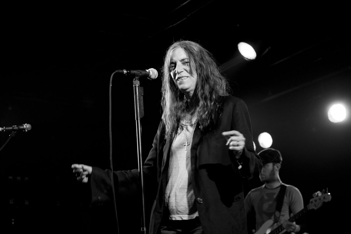 Happy Birthday Patti Smith. Photograph taken in Liverpool, in 2005, when she told the audience that her nan was from Scotty Road. ❤️