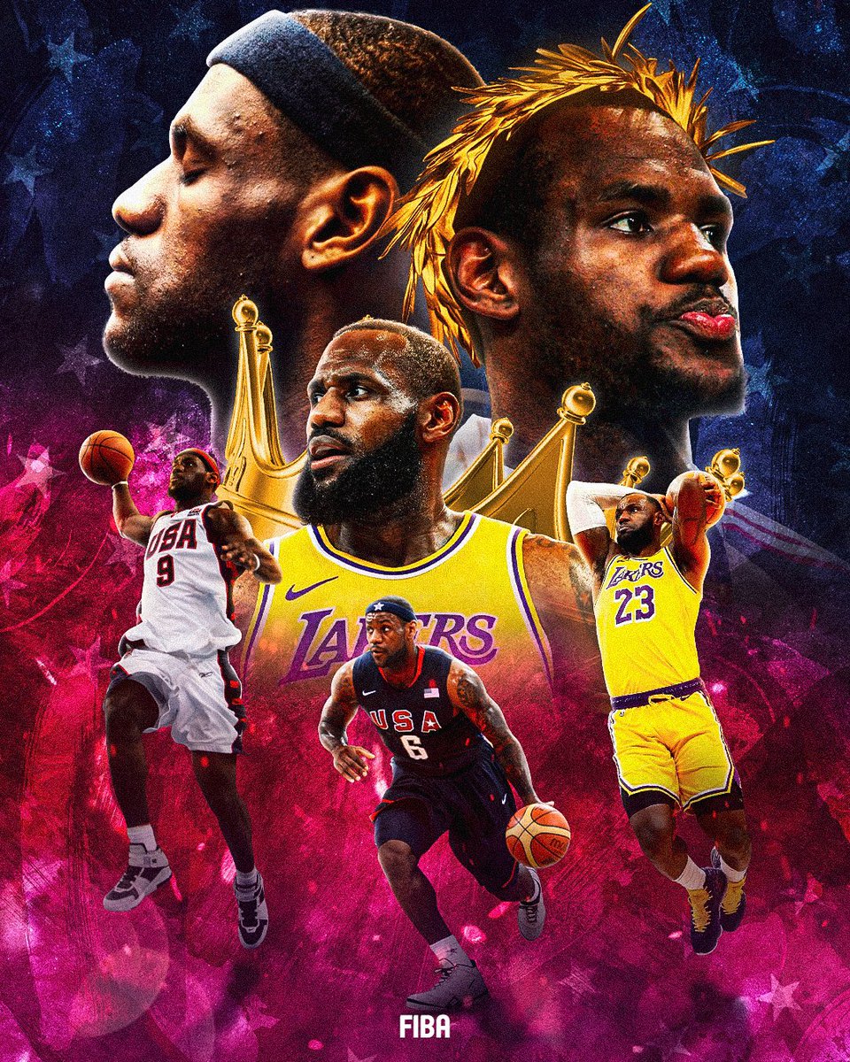FIBA's tweet photo. The King’s legacy is forever ♾️

Happy birthday, LeBron James! 🎉🇺🇸 https://t.co/dFukKyFIlK