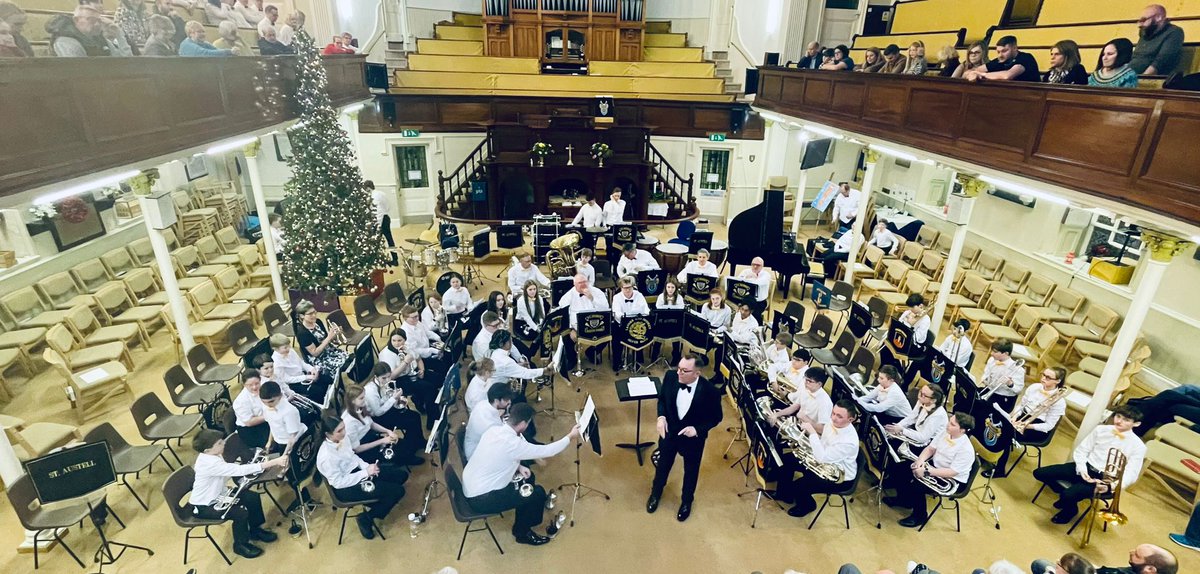 Great to see 19 of our young players performing with <a href="/TheCYBB/">Cornwall Youth Band</a> last night in Camborne. They also got to perform alongside members of the CYBB of 1983.