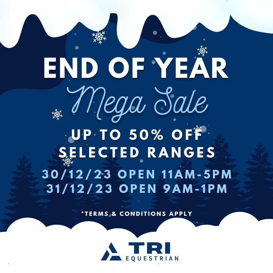 Don't Miss Out🛍️ Mega Sale continues this weekend in-store and online 👇 triequestrian.ie #triequestrian #endofyearsale #sale #discount