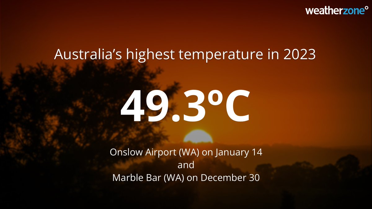 Today's 49.3ºC at Marble Bar, WA was the equal highest temperature in the Southern Hemisphere during 2023. It was also Marble Bar's equal highest temperature on record, with data available back to 1901.