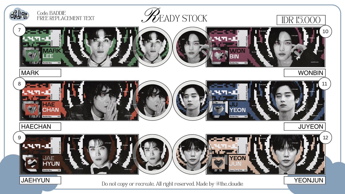 the_cloudie's tweet photo. help rt, please? thank you! ✧

📢 YEAR END SALE! 📢 #zonauang 

Dalam rangka akhir tahun, Rain mau diskonin layout ready stock boygroup dari katalog BADDIE yang bisa kalian take sekarang ya. DISCOUNT PRICE FROM 15K to 10K include free retext. Yuk take layoutnya guys! https://t.co/79e2ZzUejG
