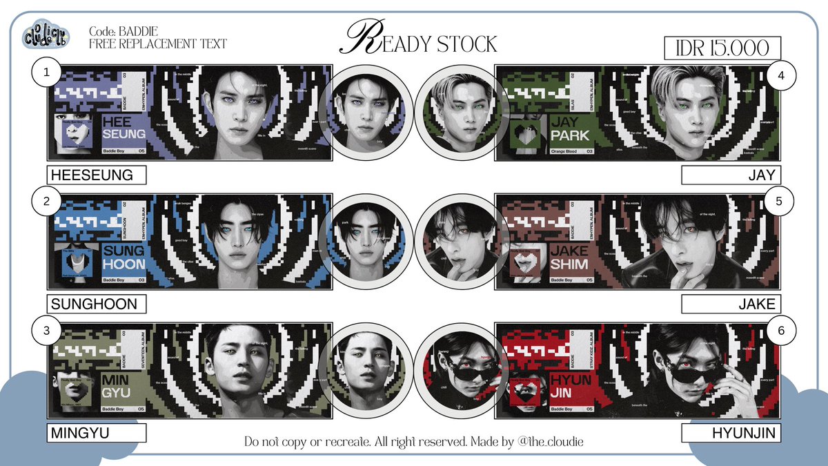 the_cloudie's tweet photo. help rt, please? thank you! ✧

📢 YEAR END SALE! 📢 #zonauang 

Dalam rangka akhir tahun, Rain mau diskonin layout ready stock boygroup dari katalog BADDIE yang bisa kalian take sekarang ya. DISCOUNT PRICE FROM 15K to 10K include free retext. Yuk take layoutnya guys! https://t.co/79e2ZzUejG