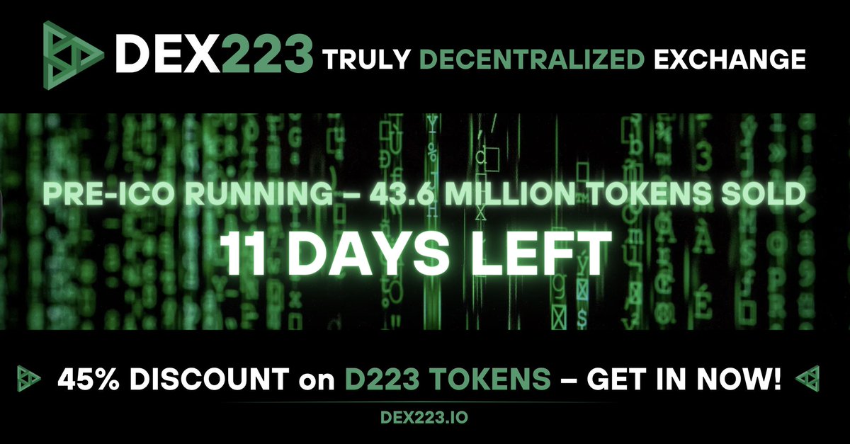 Dex_223's tweet photo. Explore a world beyond traditional trading. Our platform aspires to bring #EXCLUSIVE assets to your fingertips, opening new avenues in the crypto landscape. #areyouready?

Join in: https://t.co/9mzcblp1dZ

#SelfCustody #Decentralization #DEX #ERC223 #FinancialFreedom #LowCapGem https://t.co/zojNlopUgp