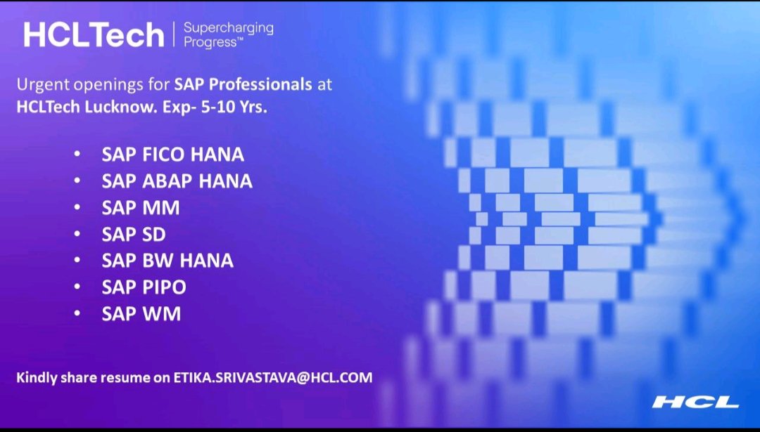 SAP_AllSolution's tweet image. Please send me your resume in my WhatsApp number +91 7619452331 for referral. Kindly ignore, if you have already submitted it.